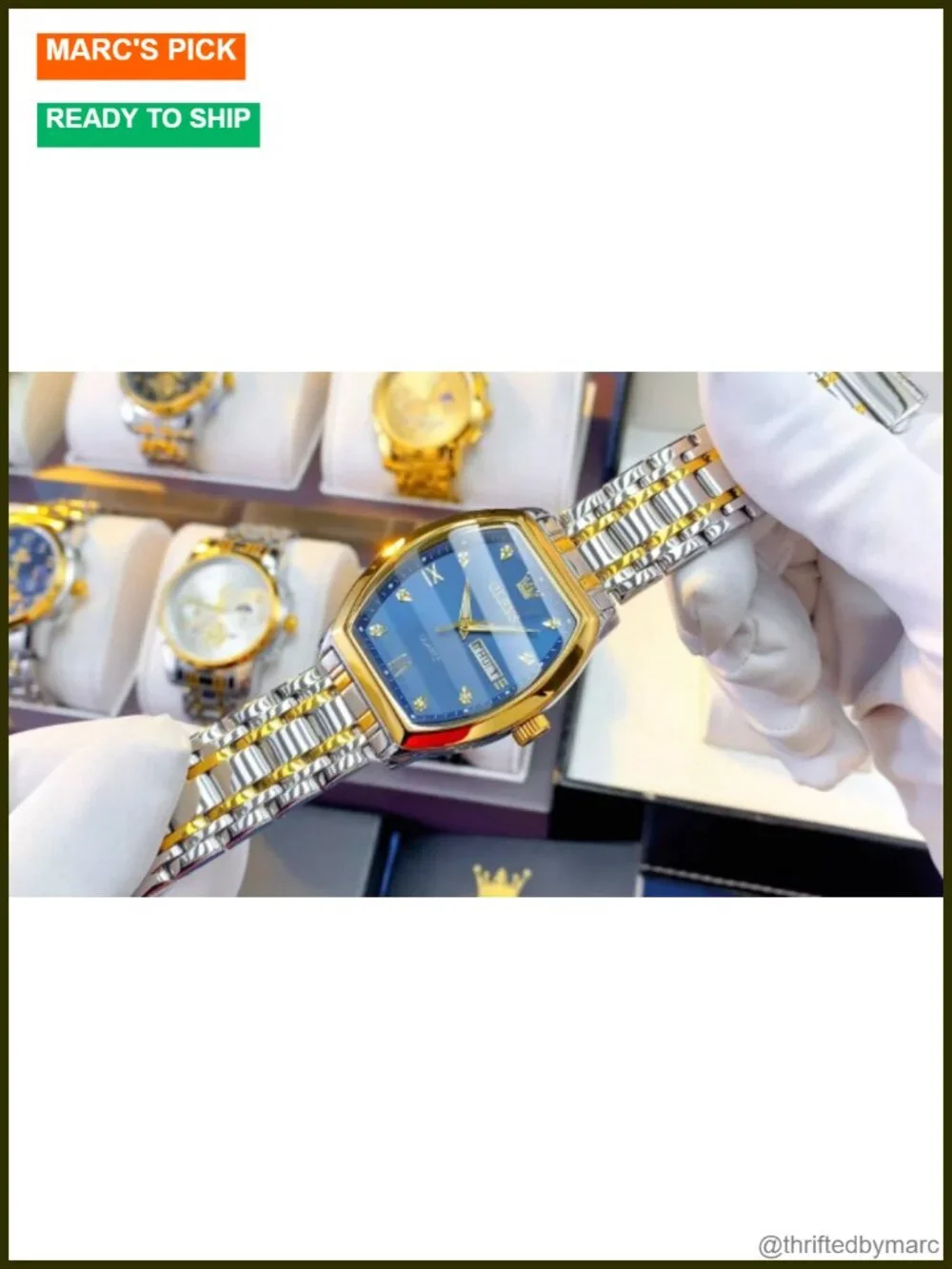Men's Square Dress Watch Stainless Steel Quartz Luminous Date Business Casual